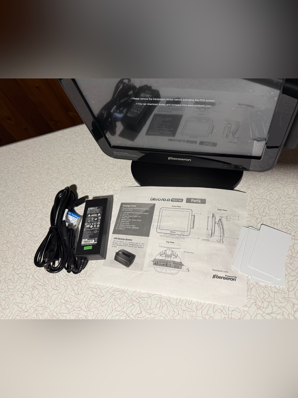 Bonsenron POS Terminal with Cash Drawer and Mini Receipt Printer - Black/Silver - Picture 2 of 5